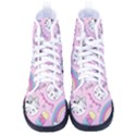 Beautiful Cute Animals Pattern Pink Men s High-Top Canvas Sneakers View1