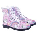 Beautiful Cute Animals Pattern Pink Men s High-Top Canvas Sneakers View3