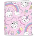 Beautiful Cute Animals Pattern Pink 8  x 10  Hardcover Notebook View1