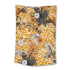 Leaf Yellow Point Flower White Small Tapestry