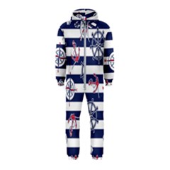 Seamless Marine Pattern Hooded Jumpsuit (kids)