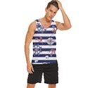 Seamless Marine Pattern Men s Wide Collar Tank Top View3