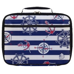 Seamless Marine Pattern Full Print Lunch Bag