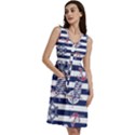 Seamless Marine Pattern Sleeveless Dress With Pocket View3