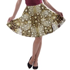 Opulent Essence Print A-line Skater Skirt by dflcprintsclothing