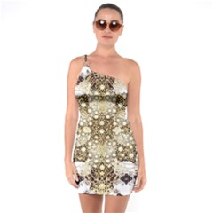 Opulent Essence Print One Shoulder Ring Trim Bodycon Dress by dflcprintsclothing