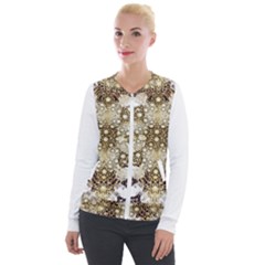 Opulent Essence Print Velvet Zip Up Jacket by dflcprintsclothing