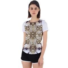 Opulent Essence Print Back Cut Out Sport T-shirt