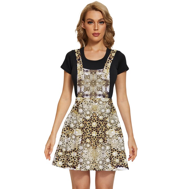 Opulent Essence Print Apron Dress