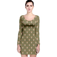 Camping Is Fun! Long Sleeve Velvet Bodycon Dress