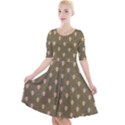 Camping Is Fun! Quarter Sleeve A-Line Dress With Pockets View1