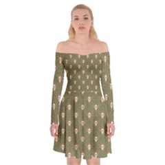 Camping Is Fun! Off Shoulder Skater Dress by GeekLover