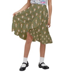 Camping Is Fun! Kids  Ruffle Flared Wrap Midi Skirt by GeekLover