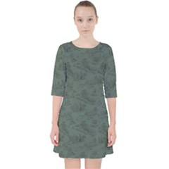 Hide And Seek Champ Quarter Sleeve Pocket Dress by GeekLover