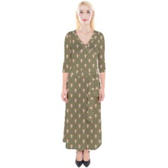 Camping Is Fun! Quarter Sleeve Wrap Maxi Dress by GeekLover