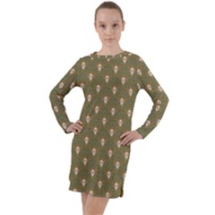 Camping Is Fun! Long Sleeve Hoodie Dress