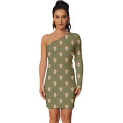 Camping Is Fun! Long Sleeve One Shoulder Mini Dress by GeekLover