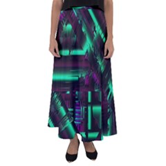 Beamed Flared Maxi Skirt by MRNStudios