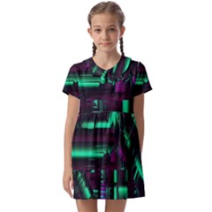 Beamed Kids  Asymmetric Collar Dress