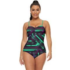 Beamed Retro Full Coverage Swimsuit by MRNStudios