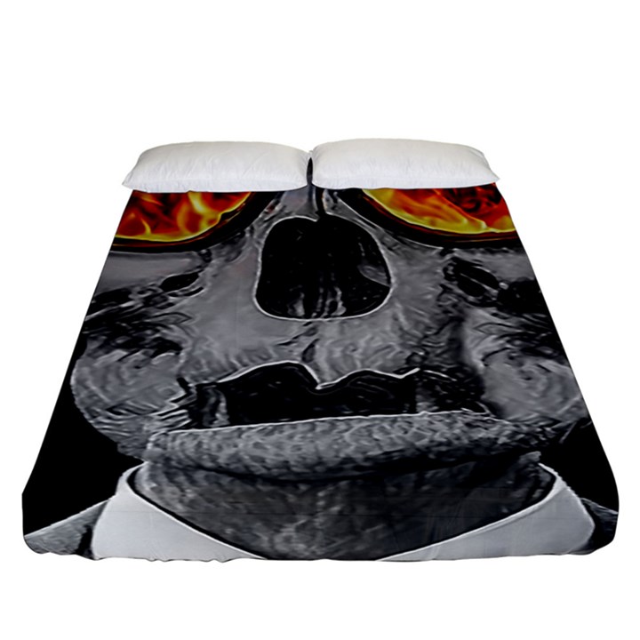 Gothic Elegance, Ironic Dark Art (AI) Fitted Sheet (King Size)