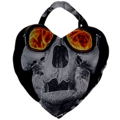 Gothic Elegance, Ironic Dark Art (ai) Giant Heart Shaped Tote by dflcprintsclothing