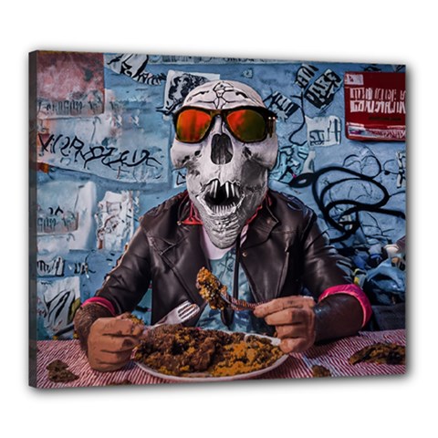 Dine With The Dead Digital Art (ai) Canvas 24  X 20  (stretched)