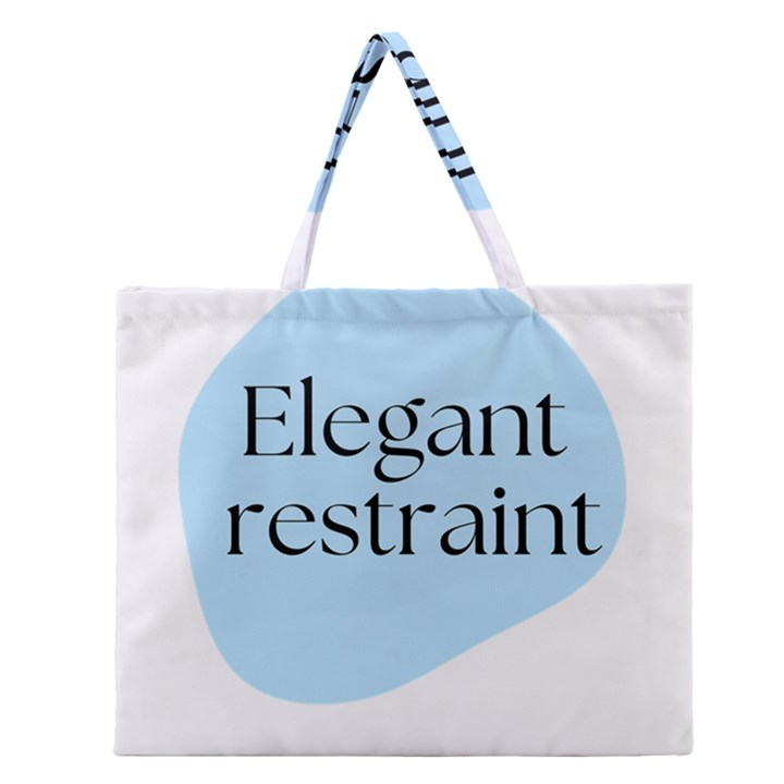 Elegant Restraint 20240825 172511 0000 Zipper Large Tote Bag