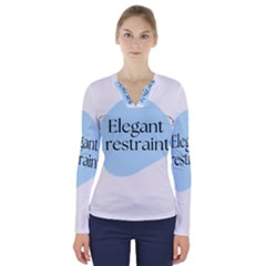 Elegant Restraint 20240825 172511 0000 V-neck Long Sleeve Top