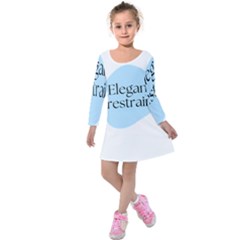 Elegant Restraint 20240825 172511 0000 Kids  Long Sleeve Velvet Dress by deewansh