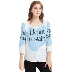 Elegant Restraint 20240825 172511 0000 Chiffon Quarter Sleeve Blouse