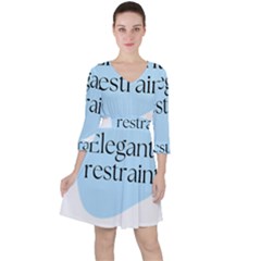 Elegant Restraint 20240825 172511 0000 Quarter Sleeve Ruffle Waist Dress