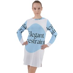 Elegant Restraint 20240825 172511 0000 Long Sleeve Hoodie Dress