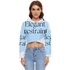 Elegant Restraint 20240825 172511 0000 Women s Lightweight Cropped Hoodie