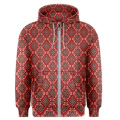 Illustrations Ajrak Abstract Design Pattern Men s Zipper Hoodie