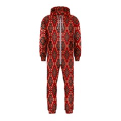 Illustrations Ajrak Abstract Design Pattern Hooded Jumpsuit (kids)