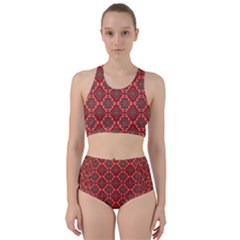 Illustrations Ajrak Abstract Design Pattern Racer Back Bikini Set by Apenda