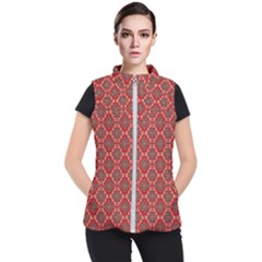 Illustrations Ajrak Abstract Design Pattern Women s Puffer Vest