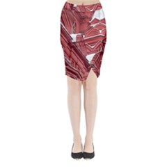 Monument State History Museum Building Midi Wrap Pencil Skirt by Apenda