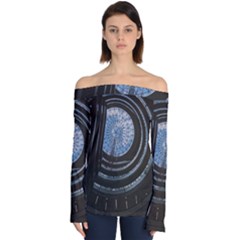 Building Ceiling Structure Dome Off Shoulder Long Sleeve Top by Apenda