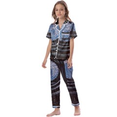 Building Ceiling Structure Dome Kids  Satin Short Sleeve Pajamas Set by Apenda