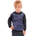 Aliens Entrails – Dark Blue Print Pattern Design Kids  Hooded Pullover View1