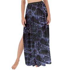 Aliens Entrails – Dark Blue Print Pattern Design Maxi Chiffon Tie-up Sarong