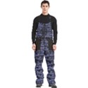 Aliens Entrails – Dark Blue Print Pattern Design Men s Front Zip Ski And Snowboard Bib Pants View1