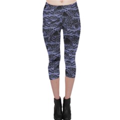 Alien Entrails Dark Print Design Capri Leggings  by dflcprintsclothing