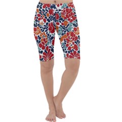 Colorfuleclecticfloralpattern Cropped Leggings 