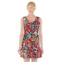 Colorfuleclecticfloralpattern V-Neck Sleeveless Dress View2