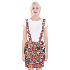 Colorfuleclecticfloralpattern Braces Suspender Skirt