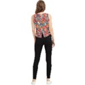 Colorfuleclecticfloralpattern V-Neck Cropped Tank Top View2