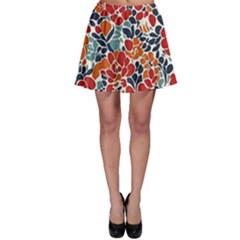 Colorfuleclecticfloralpattern Skater Skirt